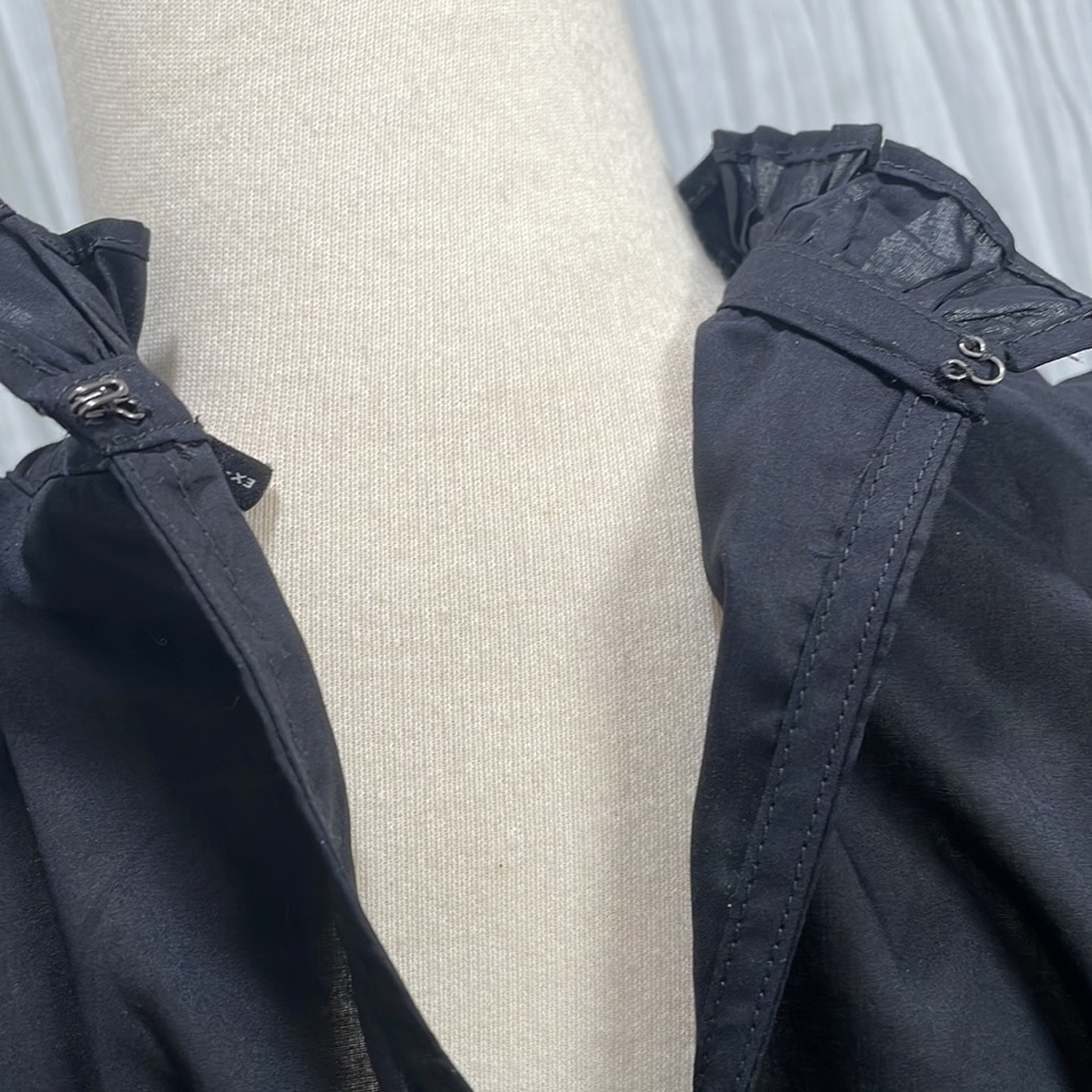 Express Black Ruffle Top. Size M - Picture 3 of 9